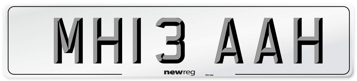 MH13 AAH Number Plate from New Reg